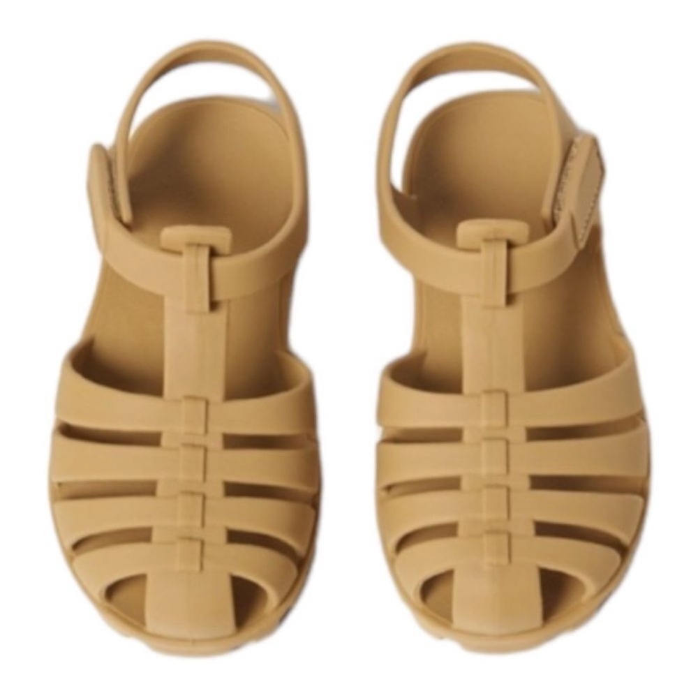 Zara kids brown rubberized cage sandals